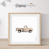 Old-Timer Beige Pickup Truck Print - Printable Art