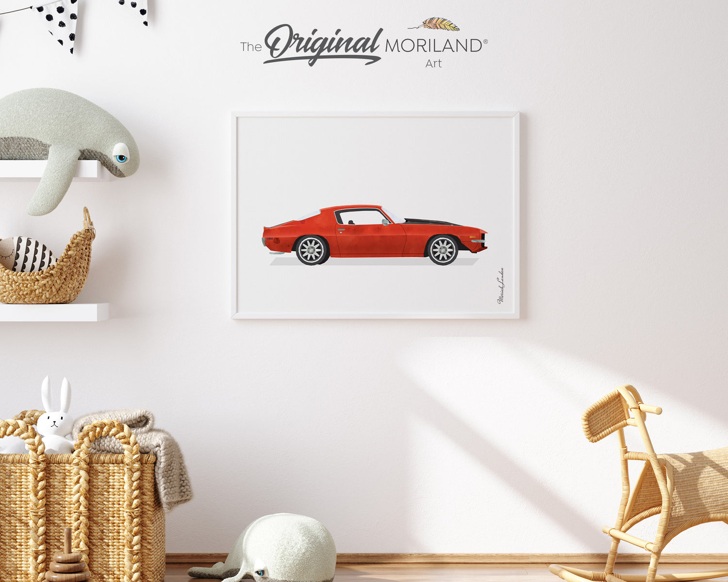 Classic Red Sporty Car Print - Printable Art