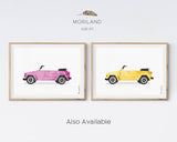 Pink Car Print, Girl Wall Art, Vintage Car Print, Transportation Wall Art, Girl Room Decor, Printable Car, Teen Girl Gift, Vehicle