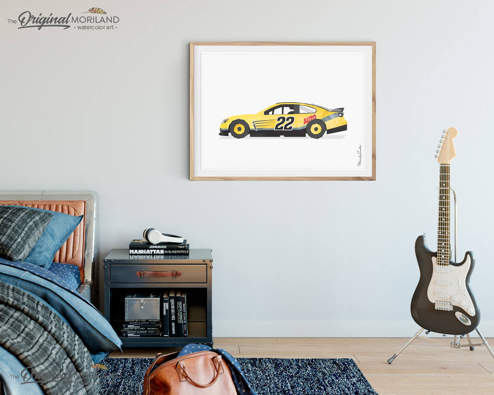 Racing Car Printable, Race Car Print, Transportation Wall Art, Race Car Bedroom Decor, Prints for Toddlers, Car Illustration