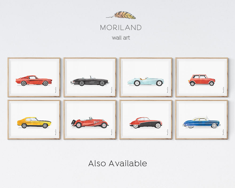 Porsche 911 Art Print, Classic Porsche Decor, Vehicle Print, Car Printable Art, Transportation Decor, Boy Girl Room Decor, Man Office Decor