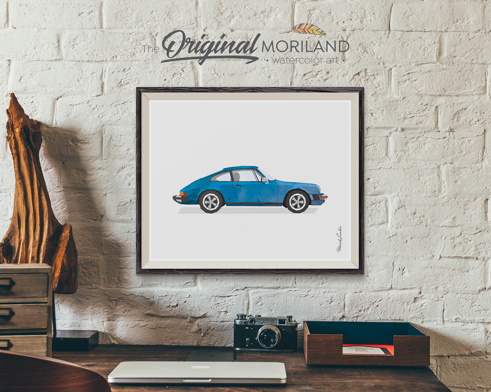 Porsche 911 Print, Porsche Art, Vehicle Print, Car Printable Art, Transportation Wall Decor, Boy Girl Room Decor, Men's Office Decor