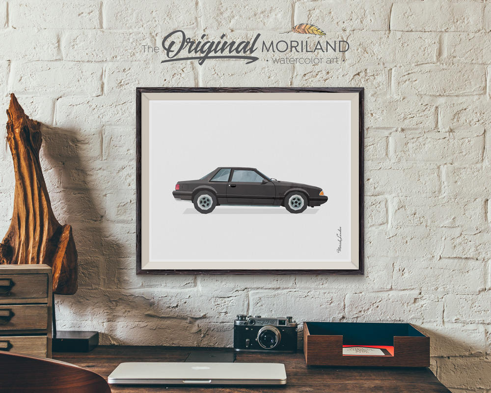 Mustang Print, Car Print, Classic Cars Wall Art, Teenager Decor, Printable Car, Men's Office Decor, Vehicle Art, Mustang Gift