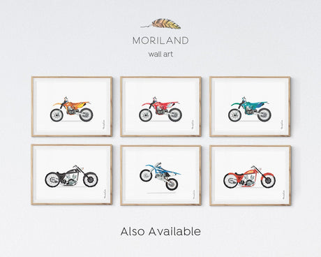 Wheelie Dirt Bike Print, Dirt Bike Decor, Motocross Wall Art, Printable, Transportation Prints, Dirt Bike Birthday, Toddler Boy Wall Art