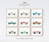 Truck Print, Pickup Truck Wall Art, Vintage Car Print, Truck Art, Boy Nursery Decor, Car Watercolor, Transportation Decor, MORILAND®