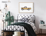 Truck Print, Pickup Truck Wall Art, Classic Car Print, Truck Art, Boy Nursery Decor, Car Printable Poster, Transportation Decor, MORILAND