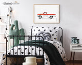 Truck Print, Pickup Truck Wall Art, Vintage Car Print, Truck Art, Boy Nursery Decor, Car Printable Poster, Transportation Decor, MORILAND