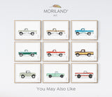 Sage Green Old Truck Print, Pickup Truck Wall Art, Car Print, Nursery Prints, Car Printable Poster, Toddler, Transportation Art, MORILAND