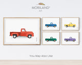 Sage Green Old Truck Print, Pickup Truck Wall Art, Car Print, Nursery Prints, Car Printable Poster, Toddler, Transportation Art, MORILAND
