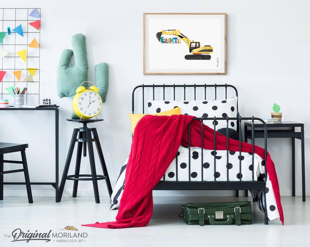 Excavator Preschool Print - Printable Art