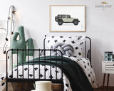 Classic Green SUV Print - Printable Art