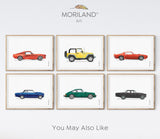 Blue Classic Sports Car Print - Printable, Car Print, Transportation Wall Art, Toddler Bedroom Decor, Vehicle Art, Muscle Car, MORILAND