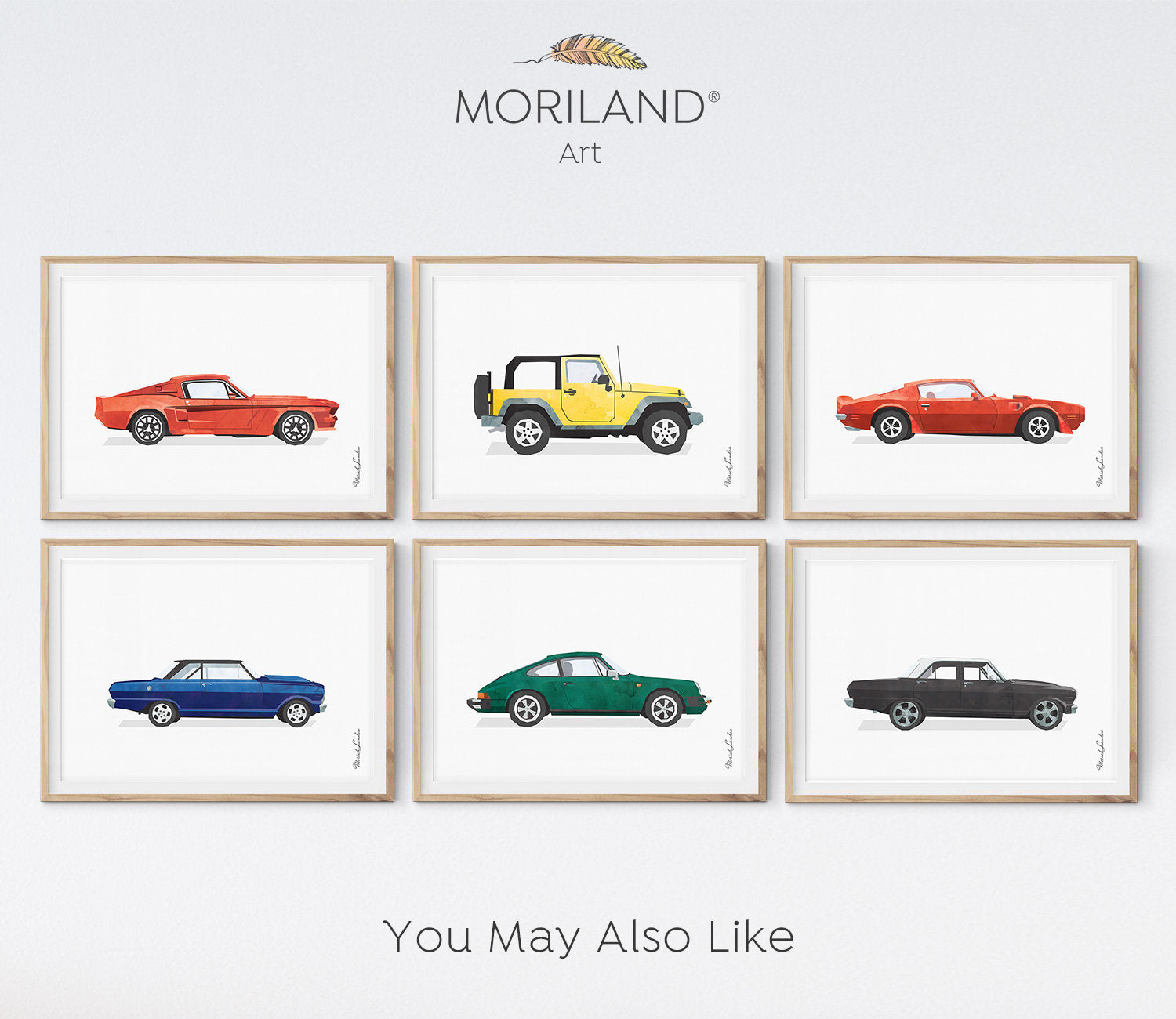 Black Classic Muscle Car Print - Printable Art