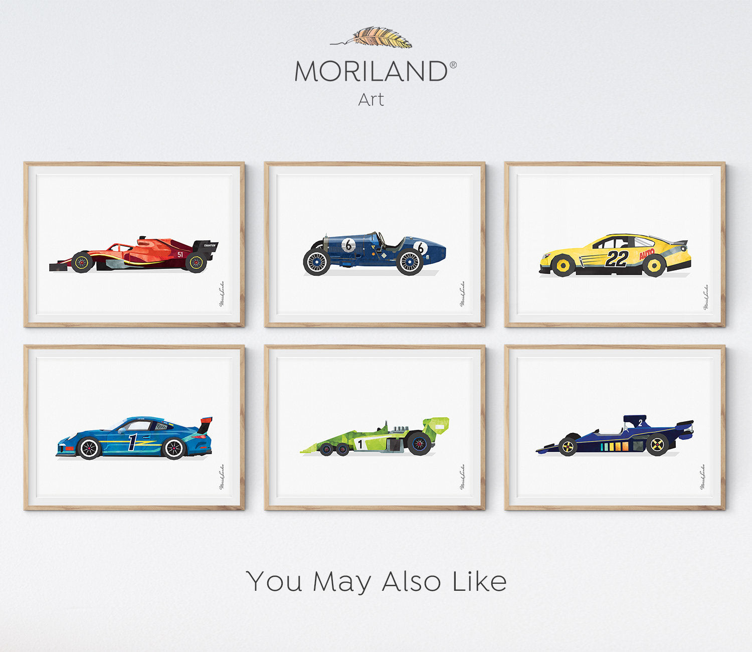 Classic Road Racing Car Print - Printable Art