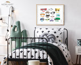 Learning Colors with Vehicles Print - Printable Art