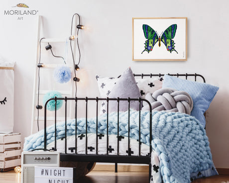 Green-Purple Butterfly Print - Printable Art