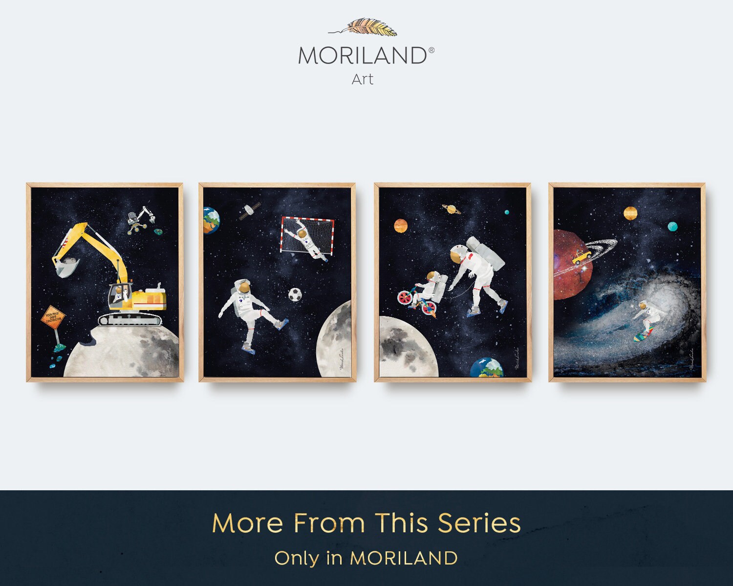 American Football in Space Print, Space Art, Astronaut Wall Art, Space Bedroom, Space Nursery, Printable Space Poster, Football Party