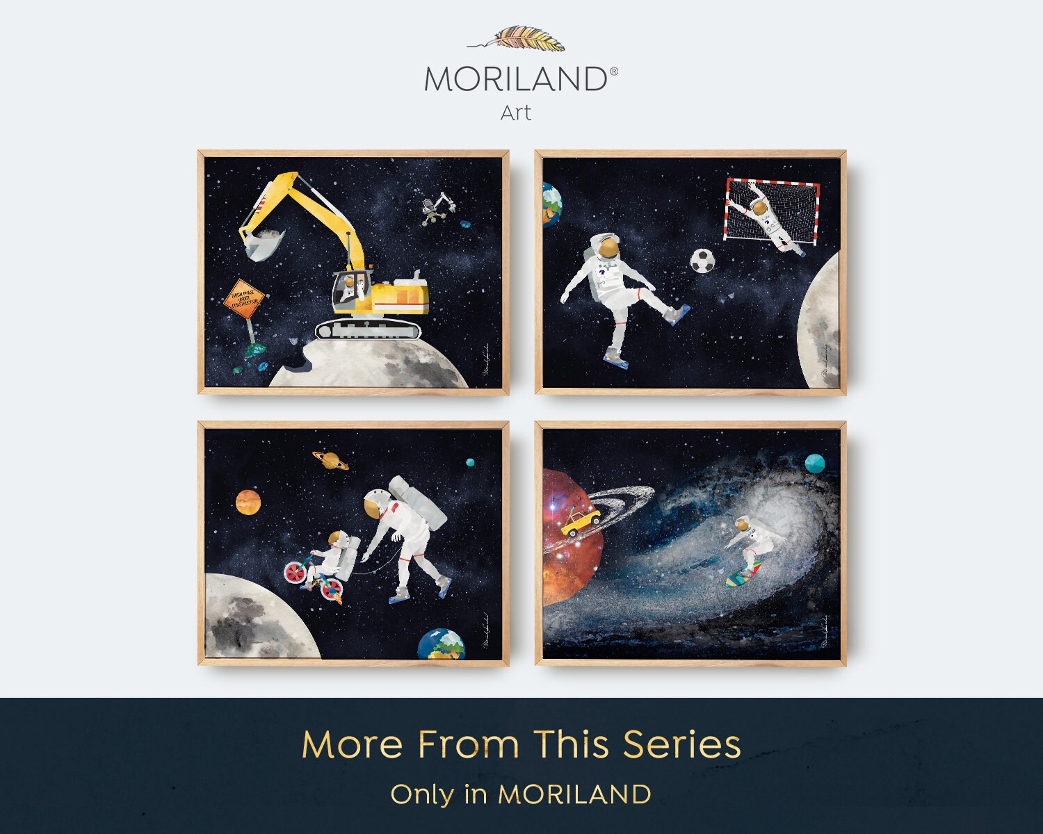 American Football in Space Print, Space Art, Astronaut Wall Art, Space Bedroom, Space Nursery, Printable Space Poster, Football Party