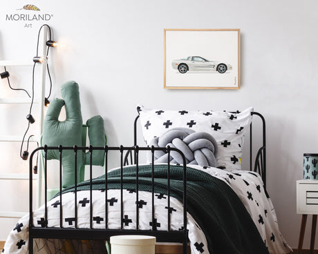 Car Printable, Classic Sports Car, Car Wall Art, Car Decor, Transportation Decor, Gift for Father, Automobile Wall Art, Car Print