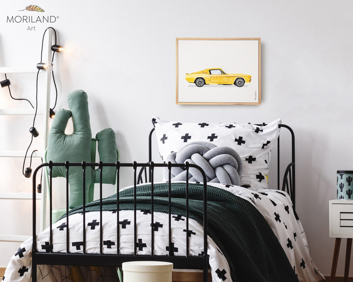 Classic Car Print, Car Print, Transportation Wall Art, Car Printable, Muscle Car Decor, Boy Bedroom Decor, Vehicle Art, Vintage Car Print