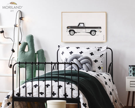Truck Print, Pickup Truck Wall Art, Classic Car Print, Truck Art, Boy Nursery Wall Decor, Car Printable Poster, Transportation Art, MORILAND