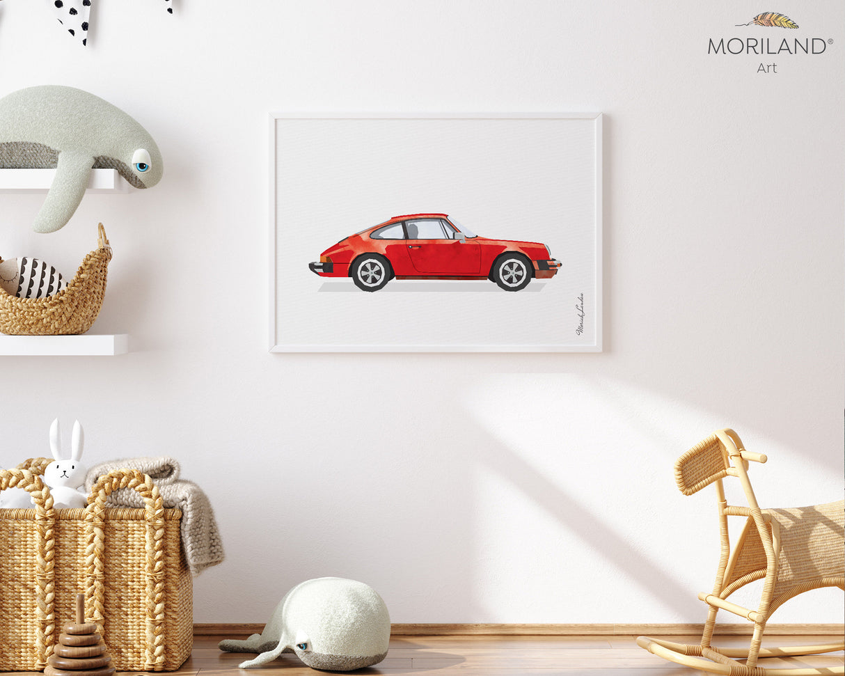 Car Print, Vehicle Print, Classic Car Printable Art, Car Decor, Automobile Wall Art, Boy Girl Bedroom Decor, Sports Car Print, Kid Decor