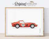 Classic Cars Art Prints - Printable Set of 6, Boy Wall Decor, Race Car Poster, Vehicle Wall Art For Nursery, Surf Art, Surfboard | MORILAND®