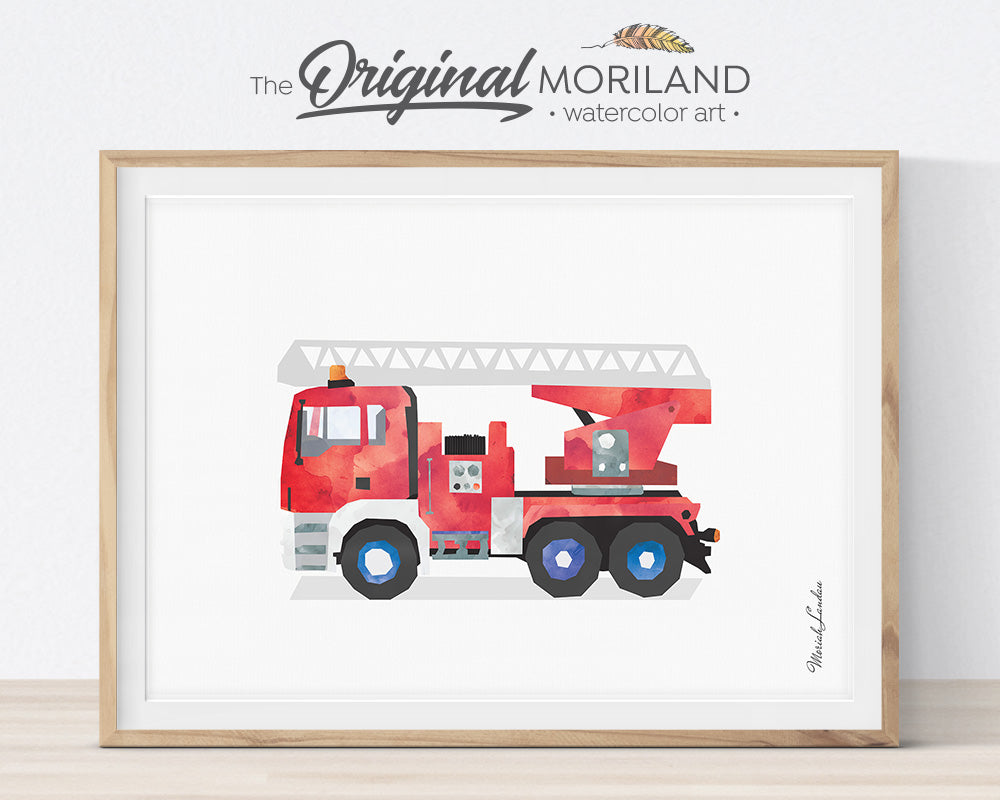 Firetrucks - Printable Set of 8 - LAND11