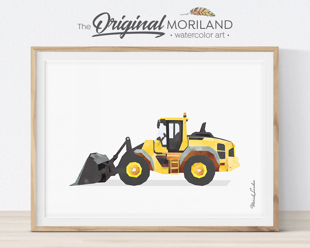Loader, Construction, Vehicle, Truck, Print, Wall Art, Toddler, Decor, Printable