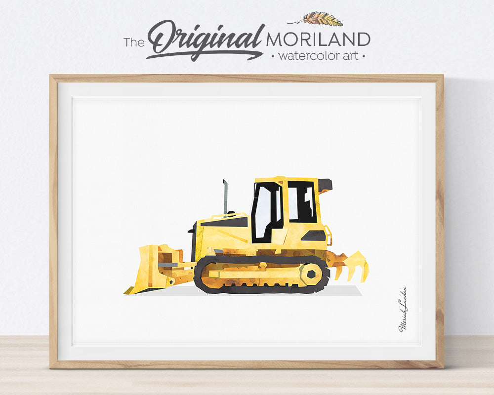 Bulldozer, Construction, Vehicle, Truck, Print, Wall Art, Toddler, Decor, Printable