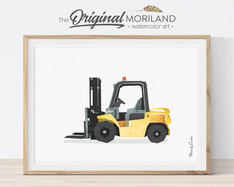 Loader, Construction, Vehicle, Truck, Print, Wall Art, Toddler, Decor, Printable, Bulldozer, Digger, Alphabet Wall Art, Classroom Decor, Skid Steer, Backhoe, Excavator