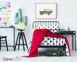 watercolor SUV car print for boy room decor by MORILAND