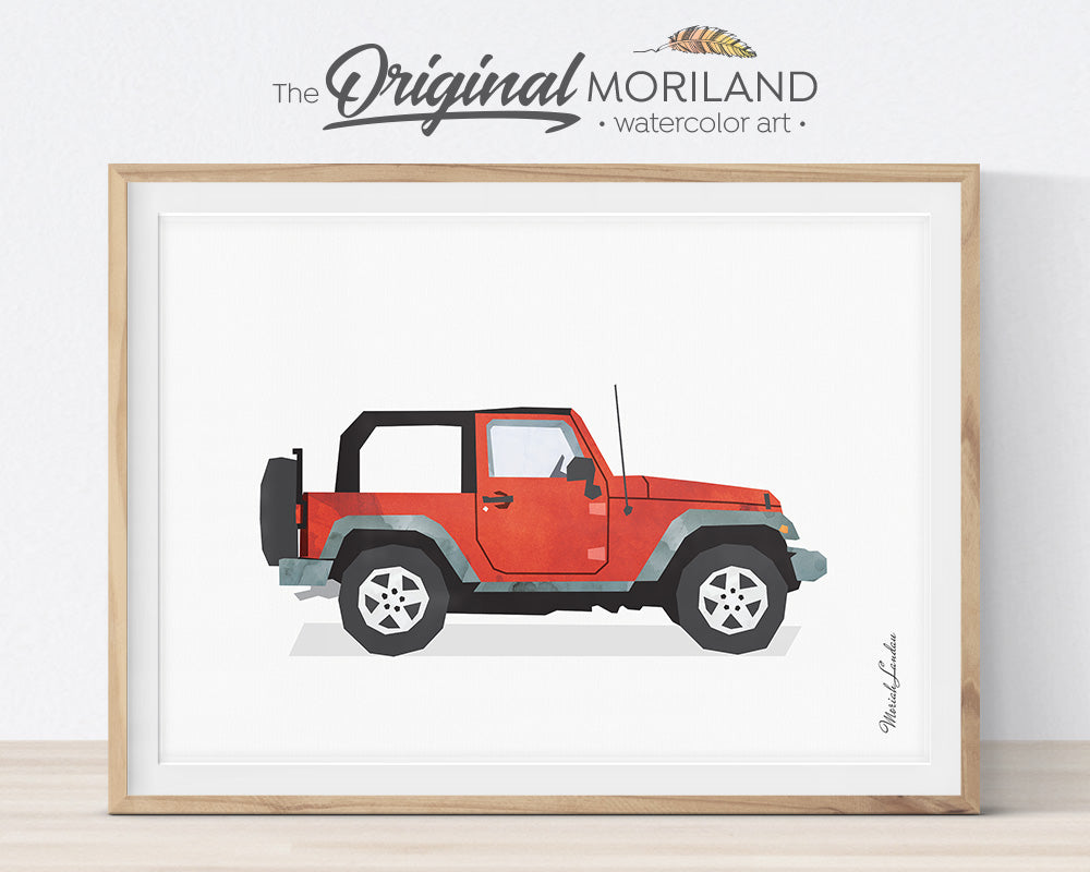 YJ Jeep, Print, Wall Art, Toddler, Decor, Printable