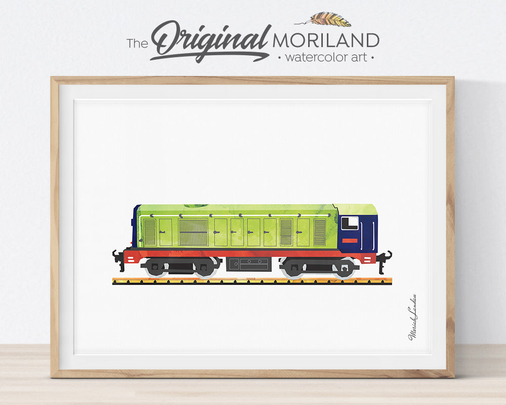 Diesel Train, Train, Transportation, Railroad, Vehicle, Truck, Print, Wall Art, Toddler, Decor, Printable