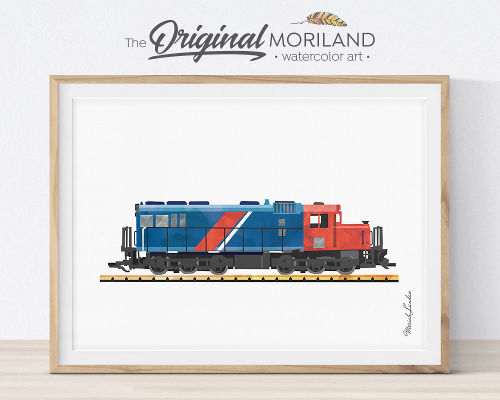 Diesel Train, Transportation, Railroad, Vehicle, Truck, Print, Wall Art, Toddler, Decor, Printable