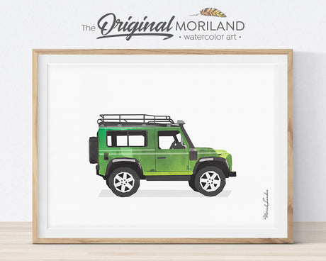Transportation Wall Art, Land Rover, Print, Nursery Printable