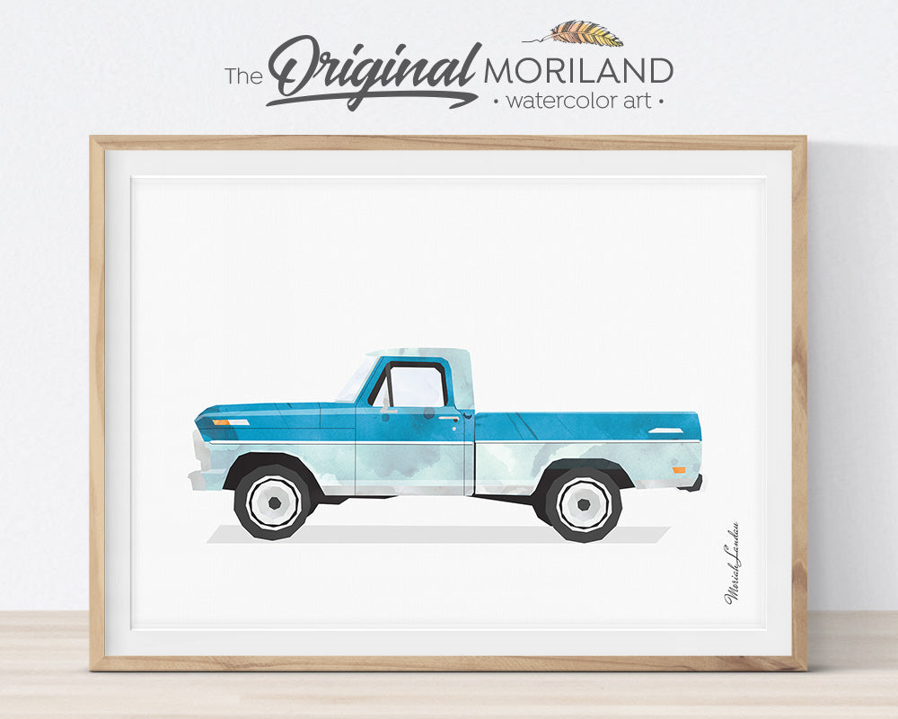 Ford Pickup, Print, Wall Art, Toddler, Decor, Printable