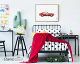 Ford Capri Art, car print, gift for him and for boy room decor