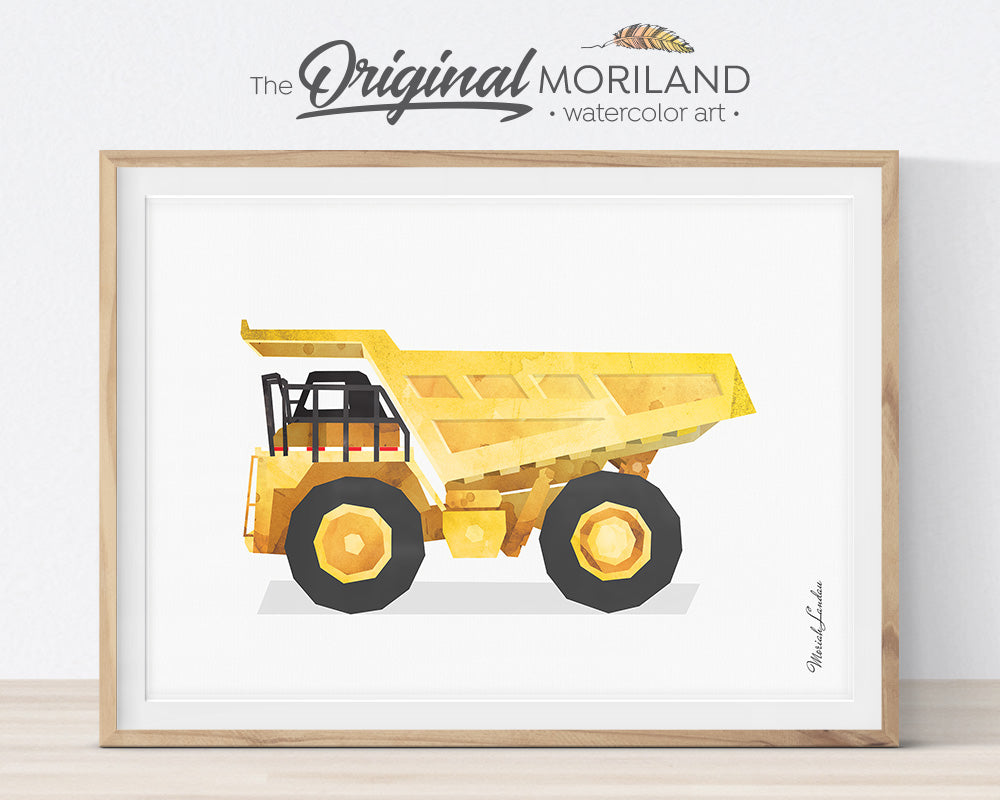 Dump Truck, Construction, Vehicle, Truck, Print, Wall Art, Toddler, Decor, Printable