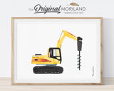 Loader, Construction, Vehicle, Truck, Print, Wall Art, Toddler, Decor, Printable, Bulldozer, Digger, Alphabet Wall Art, Classroom Decor, Skid Steer, Backhoe, Excavator