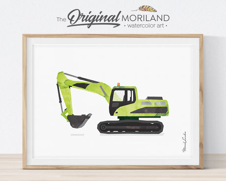 Farm Vehicles Decor, Tractor Wall Art, Preschool, Boy Bedroom Art, Digger Printable, Tractor Nursery, Tractor Birthday, Farmhouse Room Decor, Skid Steer, Pickup Truck, Backhoe, Planes Trains Trucks and Toys Print, Little Boys, Combine Decor, MORILAND Wall Art