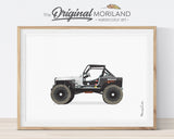 Black & White Vehicles - Printable Set of 9 - LAND25