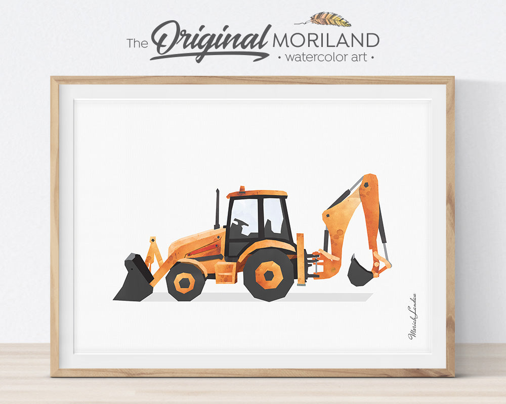 Farm Vehicles Decor, Preschool, Boy Bedroom Art, Digger Printable, Tractor Nursery, Tractor Birthday, Farmhouse Room Decor, Forklift, International Scout Truck, Backhoe, Alphabet Print, MORILAND Wall Art