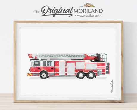 Ladder Truck Print, Backhoe Digger Printable, Construction Birthday, Decorations, Dumper, Train, Alphabet, ABC, Poster, Tractor, Farmhouse Decor, Toddler, Race Car Decor