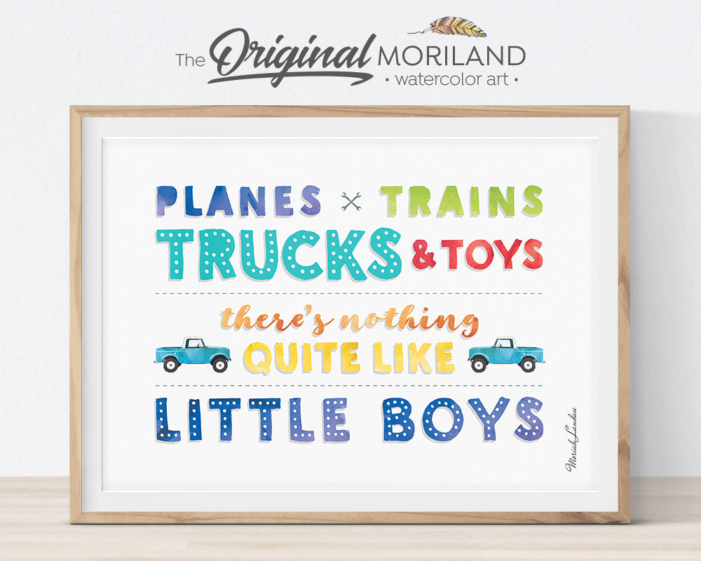 Farm Vehicles Decor, Tractor Wall Art, Preschool, Boy Bedroom Art, Digger Printable, Tractor Nursery, Tractor Birthday, Farmhouse Room Decor, Skid Steer, Pickup Truck, Backhoe, Planes Trains Trucks and Toys Print, Little Boys, Combine Decor, MORILAND Wall Art