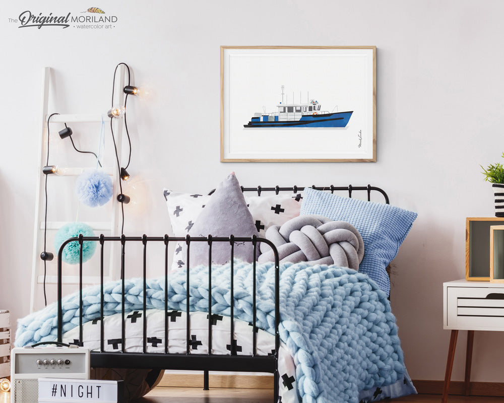 Police watercraft Print Printable Art for boys room decor