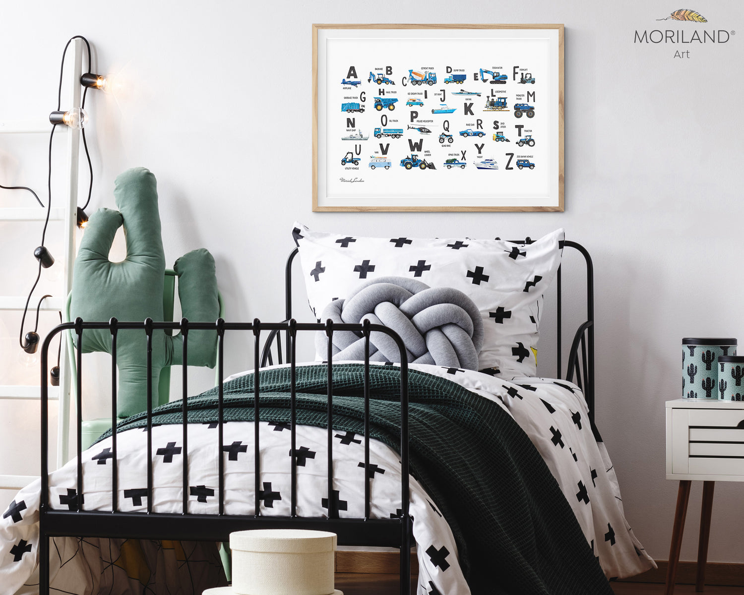 Transportation vehicle Alphabet print for boy room decor