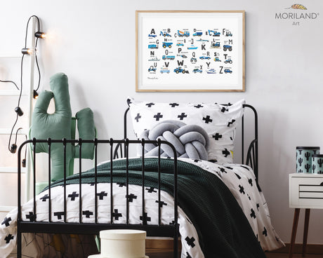 Transportation vehicle Alphabet print for boy room decor