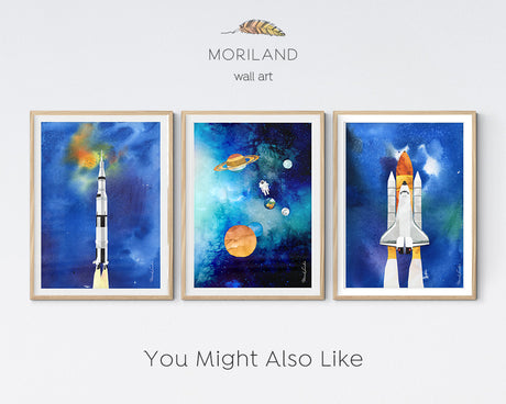 Solar System Print, Space Wall Art for kids bedroom decor by MORILAND